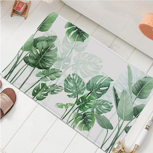 Tapis Jungle Vert et Blanc Déco-exotique.fr
