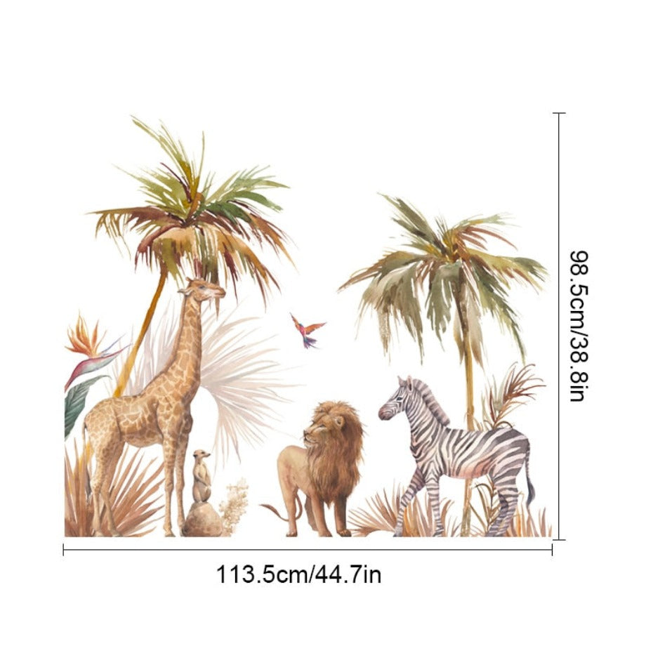 Stickers Muraux Animaux Savane Déco-exotique.fr