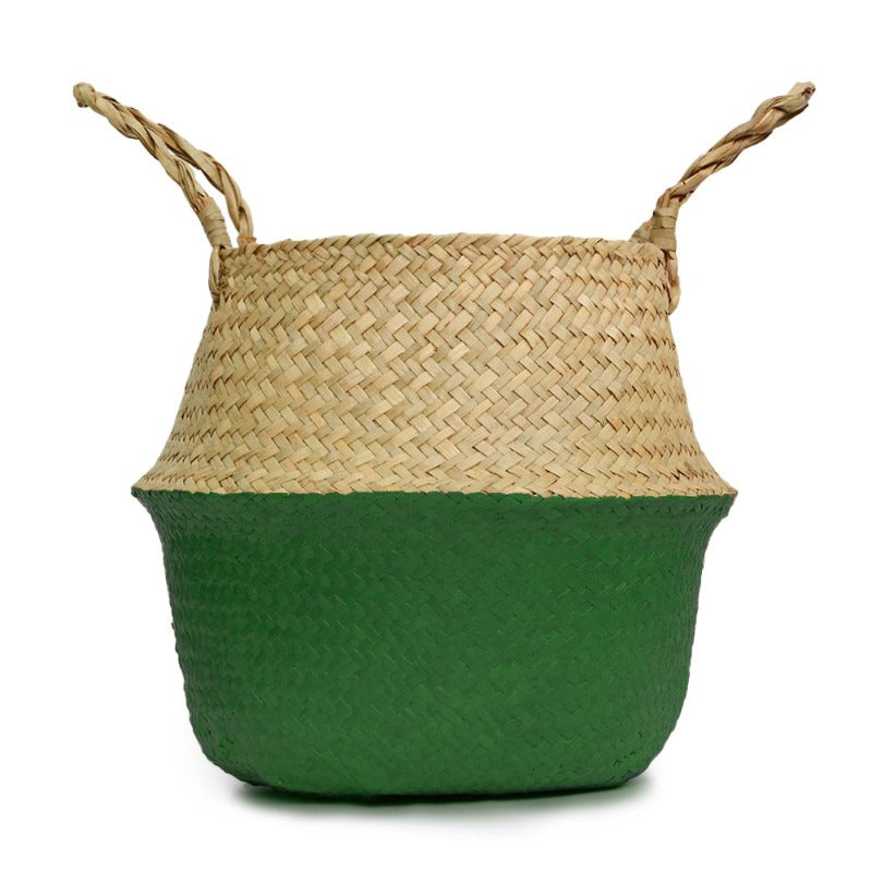 Panier en osier Bicolore Déco-exotique.fr