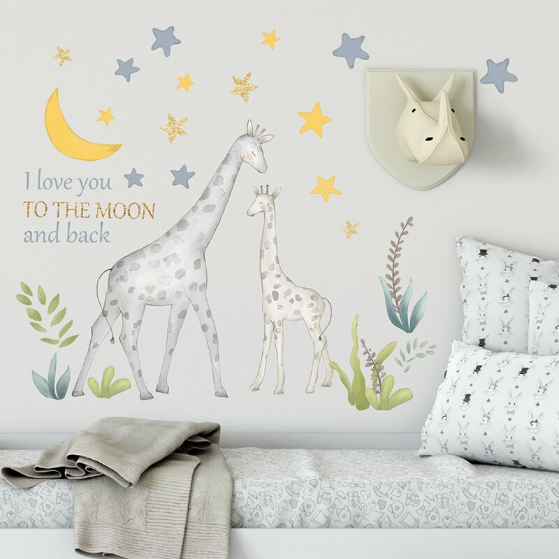 Stickers Girafe chambre Bébé Déco-exotique.fr