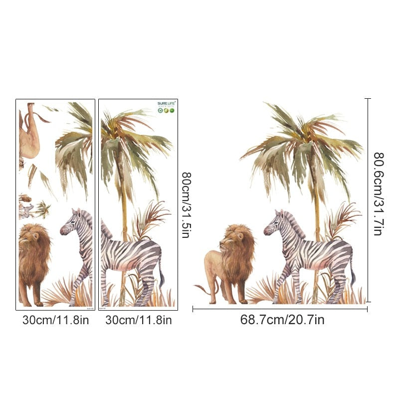 Stickers Muraux Animaux Savane Déco-exotique.fr