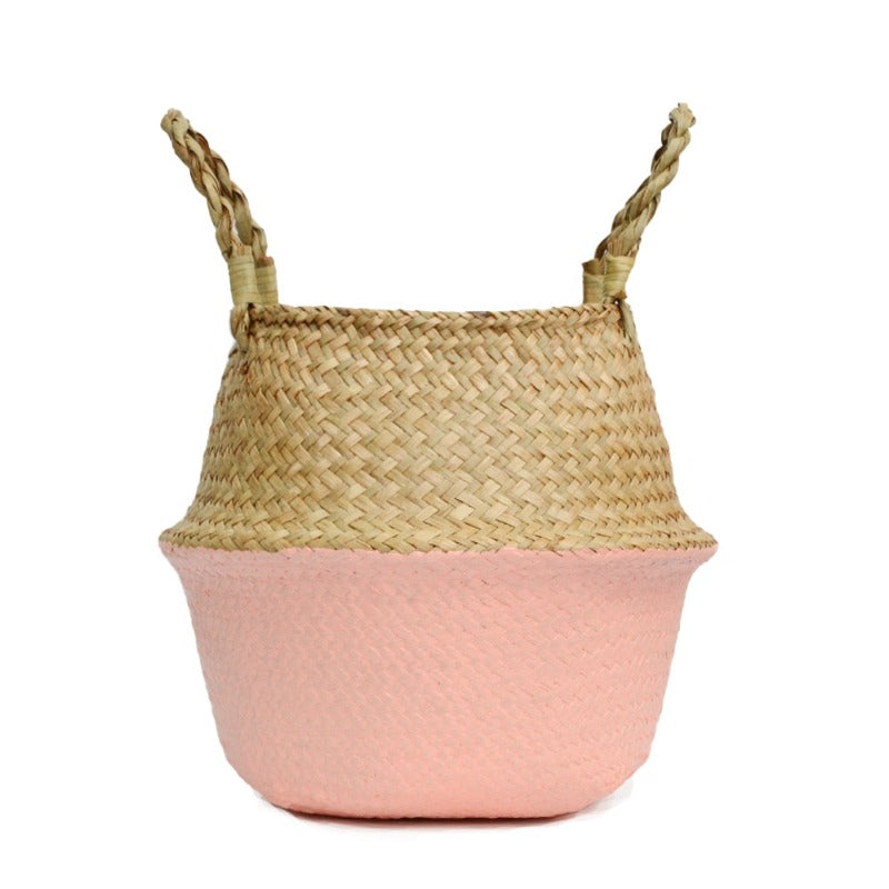 Panier en osier Bicolore Déco-exotique.fr
