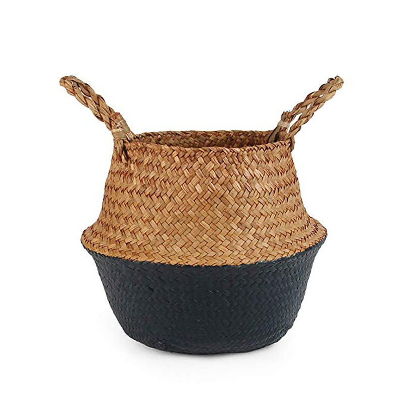 Panier en osier Bicolore Déco-exotique.fr