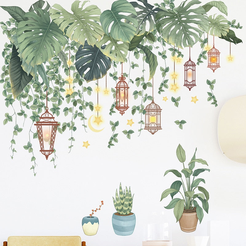 Stickers Jungle et Lanterne Déco-exotique.fr
