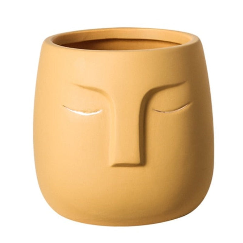 Cache pot Céramique Visage Déco-exotique.fr