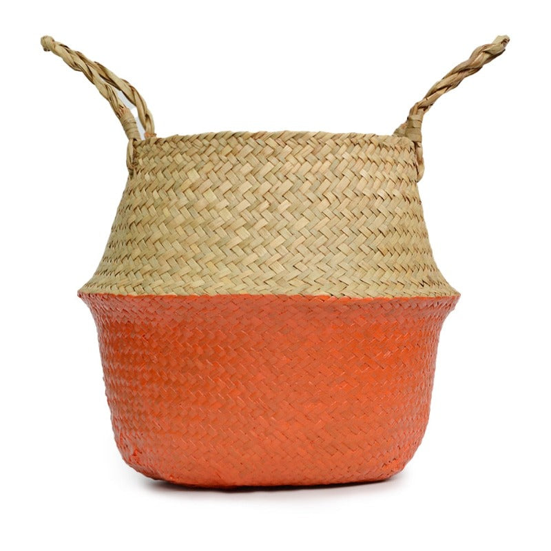 Panier en osier Bicolore Déco-exotique.fr