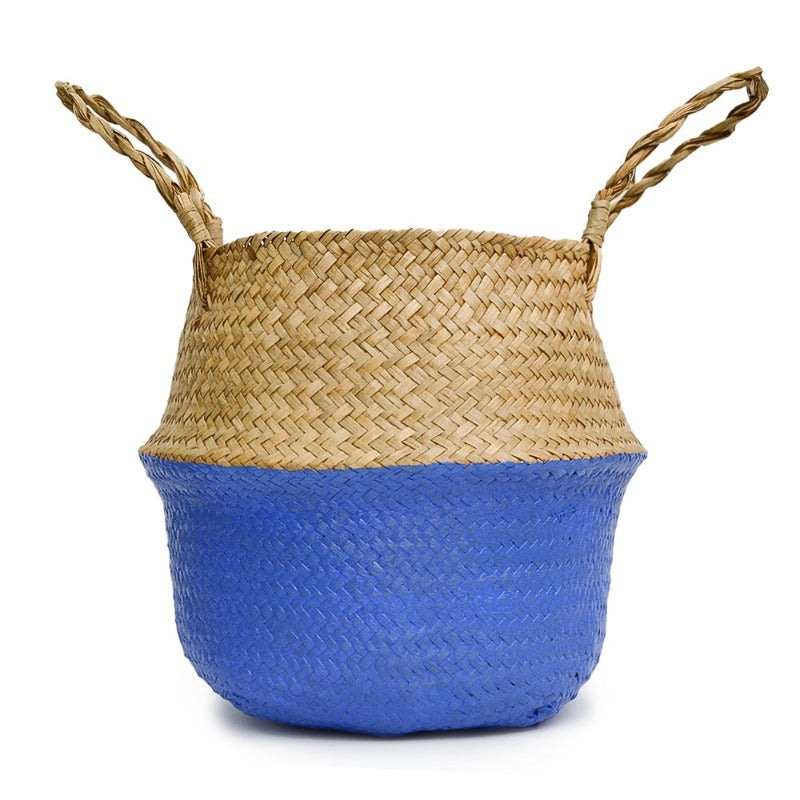 Panier en osier Bicolore Déco-exotique.fr