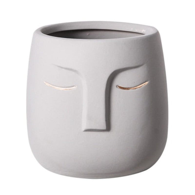 Cache pot Céramique Visage Déco-exotique.fr
