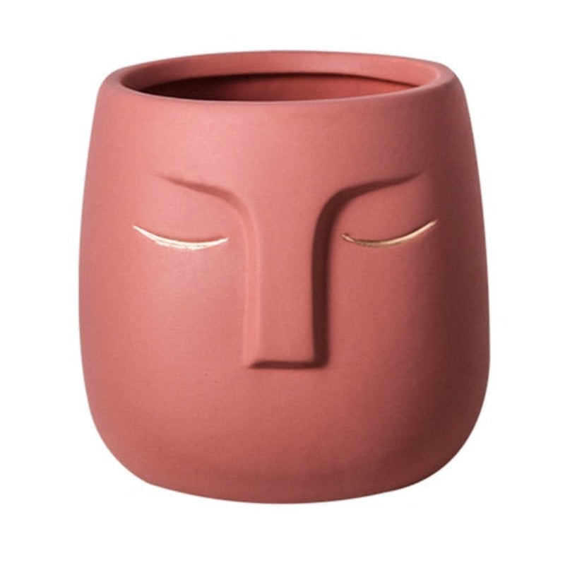 Cache pot Céramique Visage Déco-exotique.fr