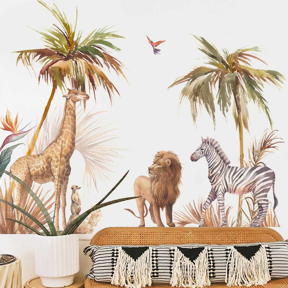 Stickers Muraux Animaux Savane Déco-exotique.fr