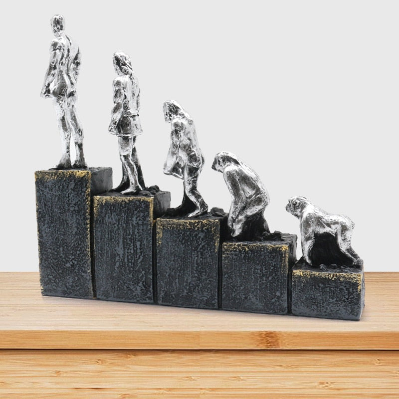 Statue évolution Humaine Déco-exotique.fr