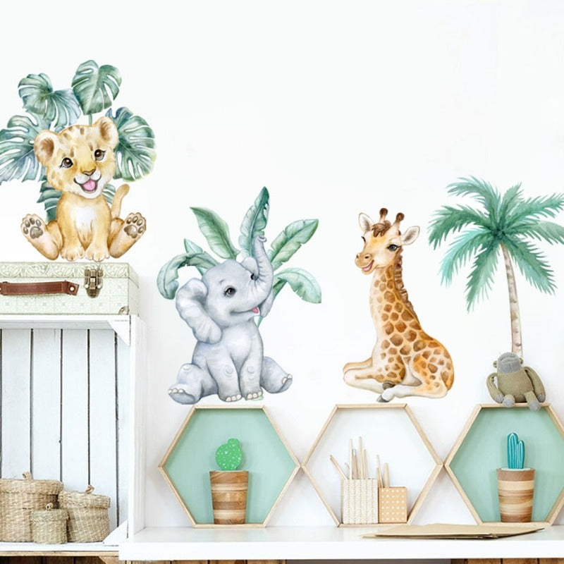 Stickers Bébé Animaux Jungle Déco-exotique.fr