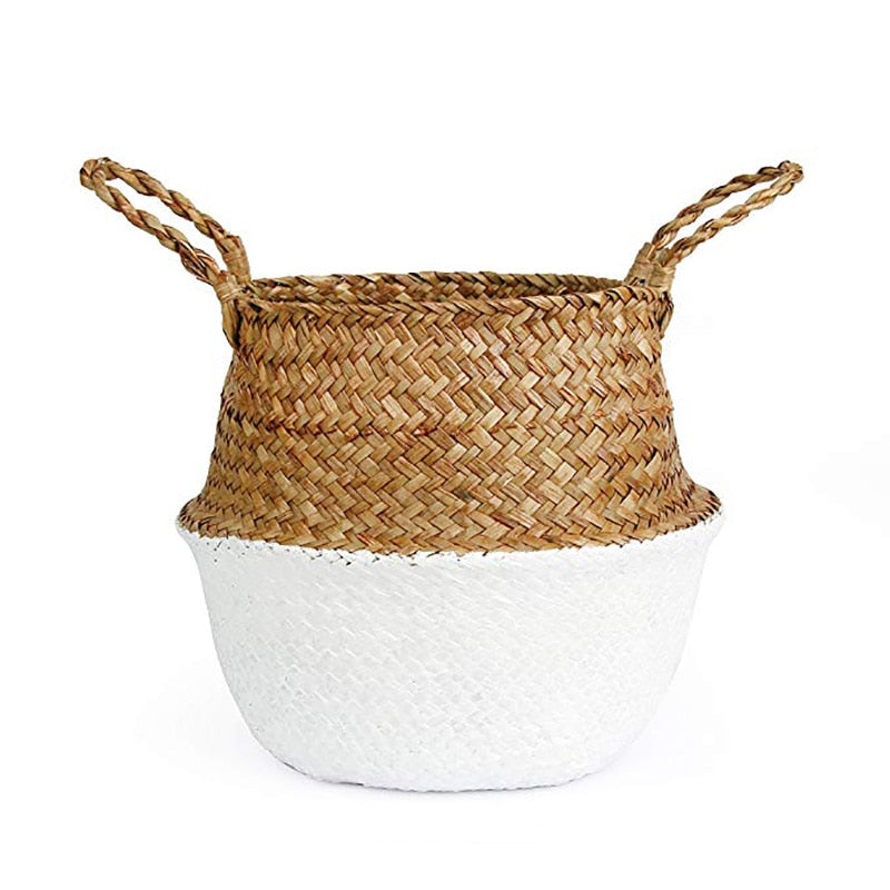 Panier en osier Bicolore Déco-exotique.fr