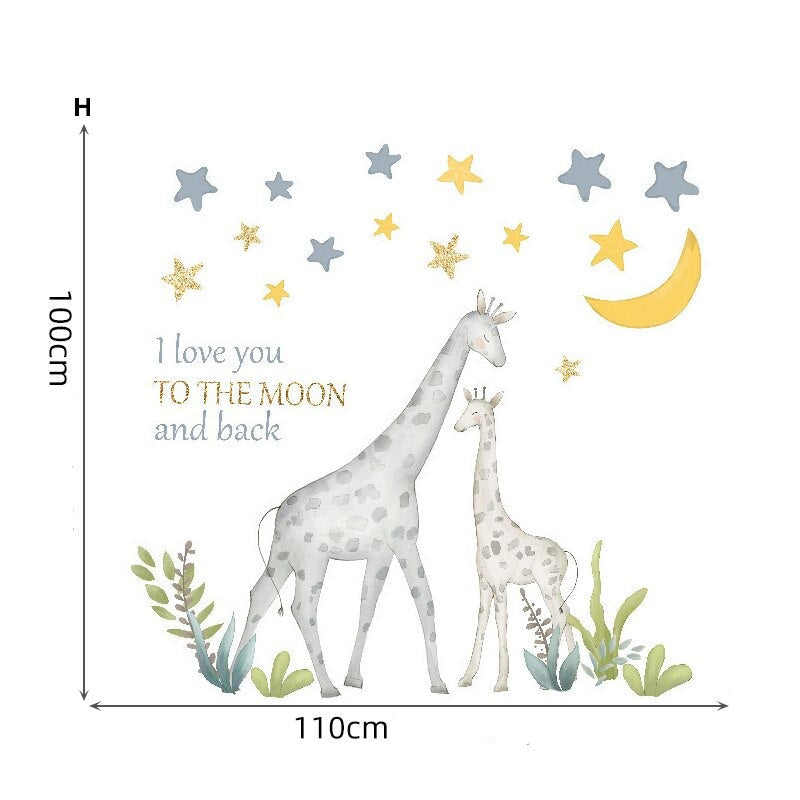 Stickers Girafe chambre Bébé Déco-exotique.fr