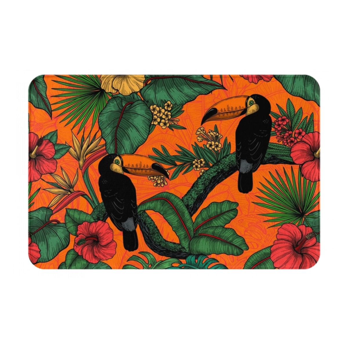Tapis Jungle Orange Déco-exotique.fr