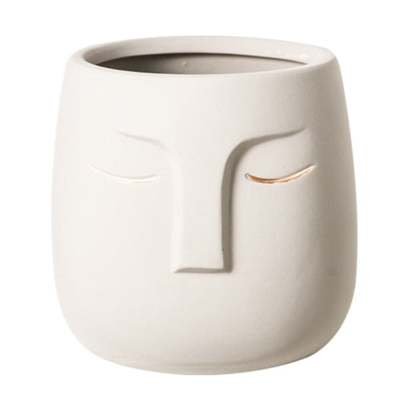 Cache pot Céramique Visage Déco-exotique.fr