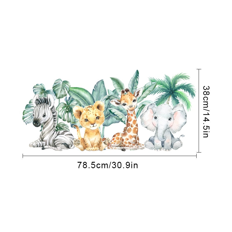 Stickers Bébé Animaux Jungle Déco-exotique.fr
