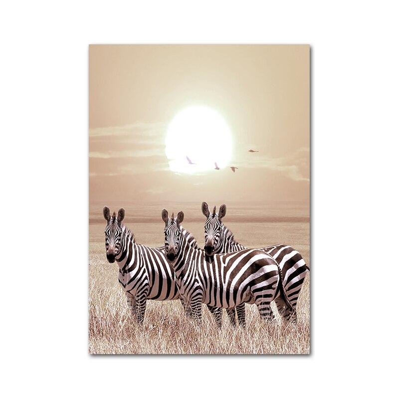 Affiche Animaux Savane Déco-exotique.fr