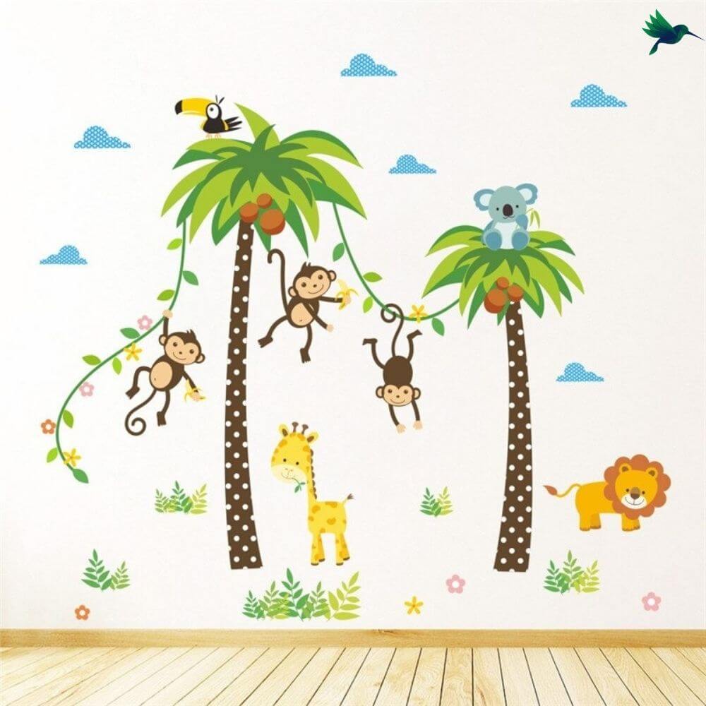 Stickers Jungle Chambre Bébé Déco-exotique.fr