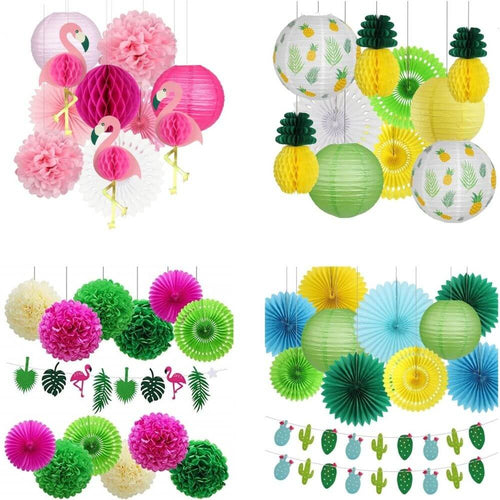 Suspension Boule Papier - Fête Tropicale - Déco-exotique.fr