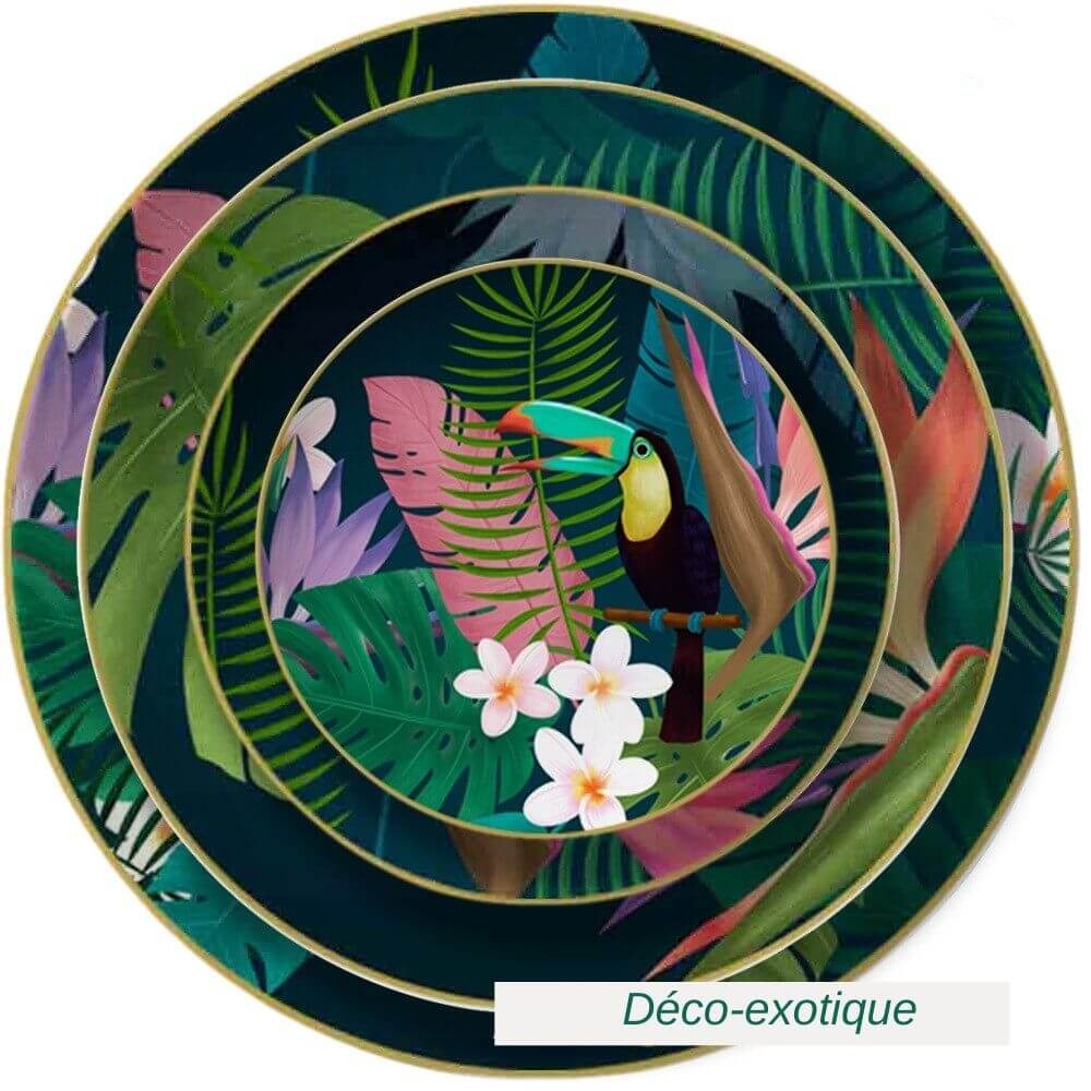 Vaisselle Jungle Déco-exotique.fr