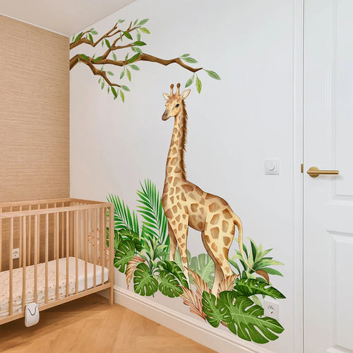 Stickers Girafe et Feuille