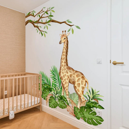 Stickers Girafe et Feuille