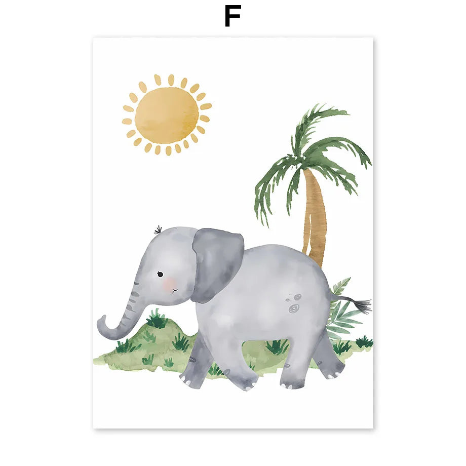 Affiche Murale Jungle Enfant-Déco Exotique