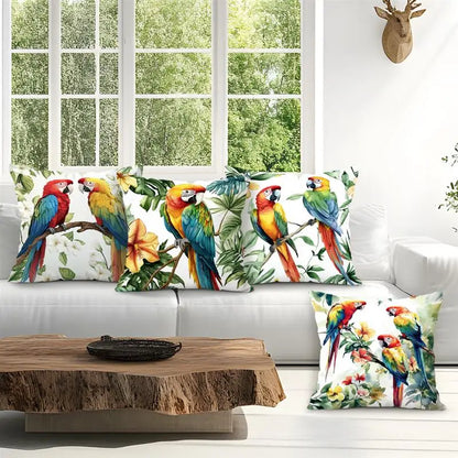 Coussin Perroquet-Déco Exotique