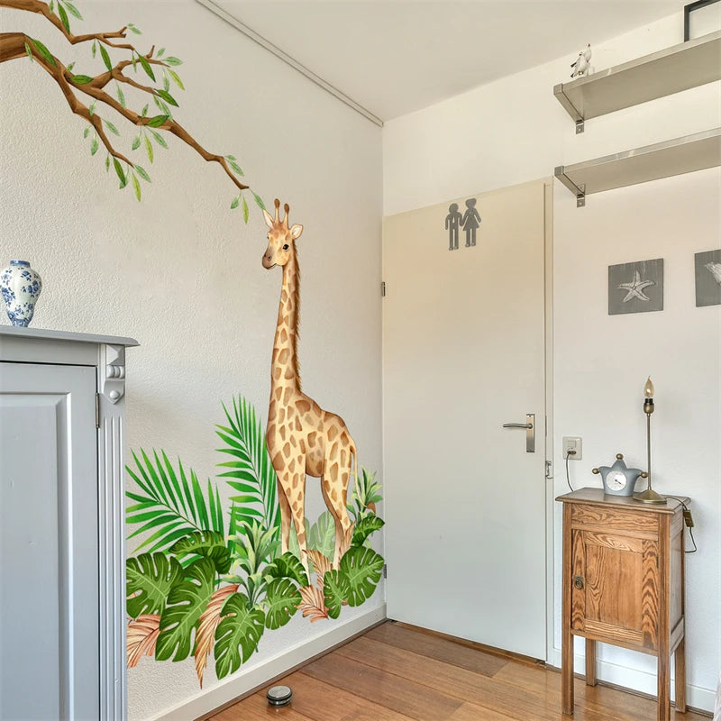 Stickers Girafe et Feuille