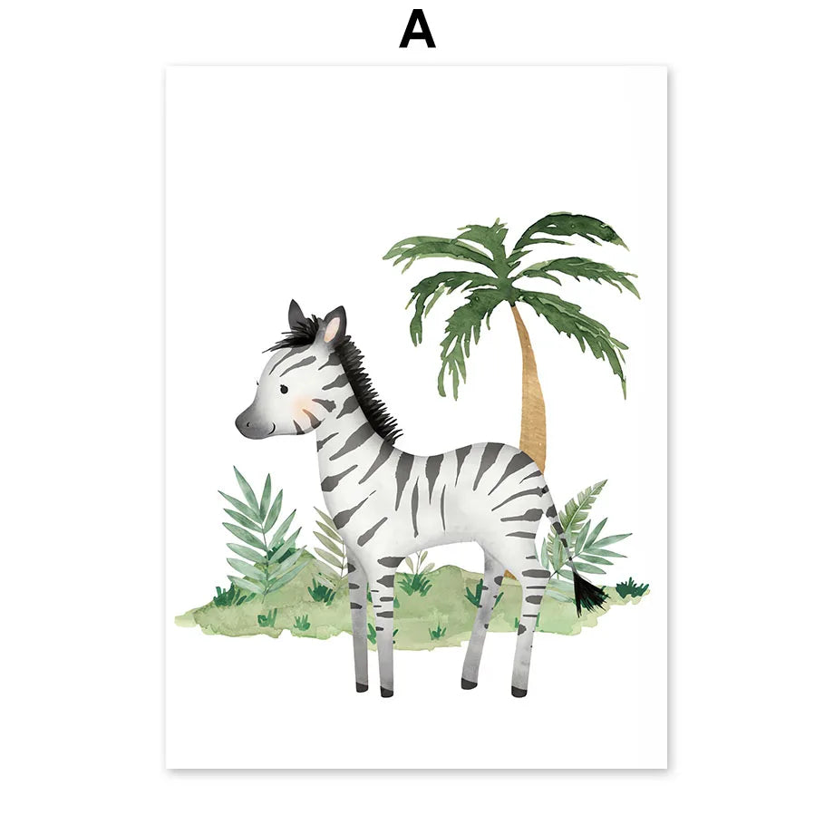Affiche Murale Jungle Enfant-Déco Exotique