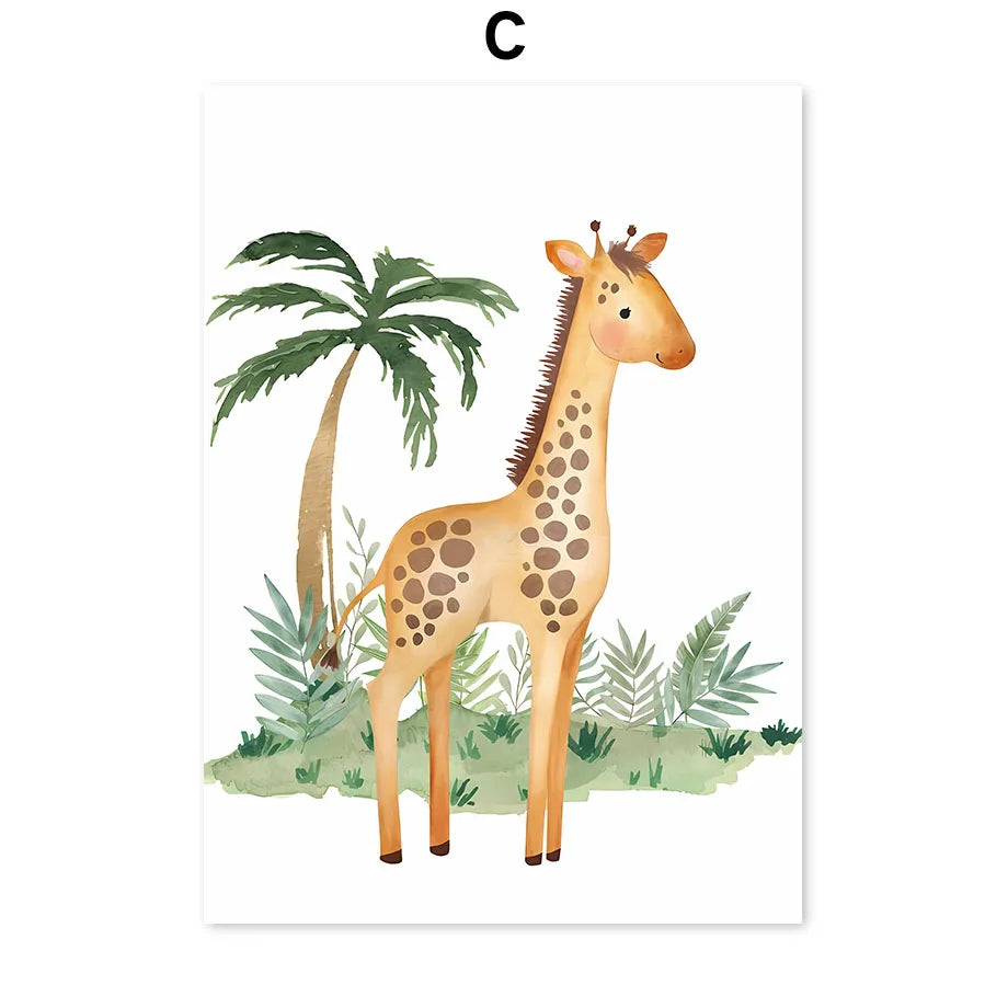 Affiche Murale Jungle Enfant-Déco Exotique