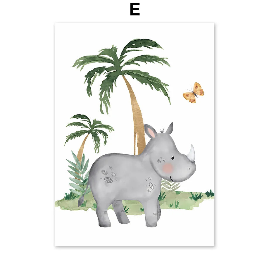 Affiche Murale Jungle Enfant-Déco Exotique
