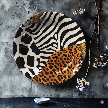 Assiette Décoratif Motif Animal-Déco Exotique