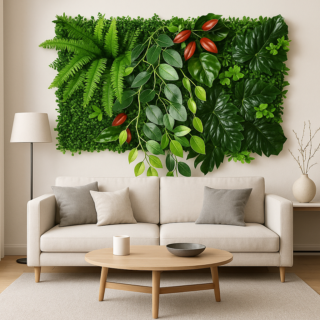 Tableau Végétal Plantes Artificielles- Déco Exotique