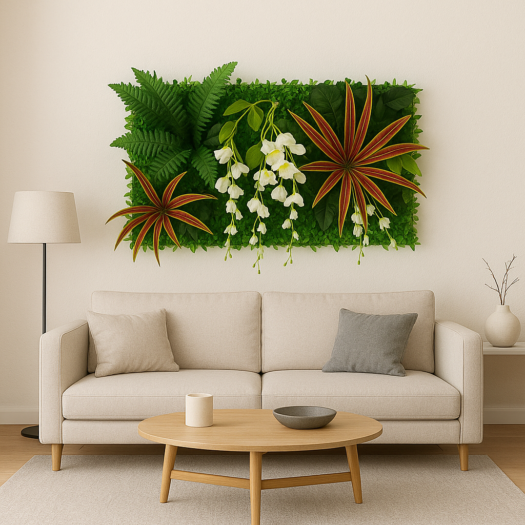Tableau Végétal Fleurs Artificielles- Déco Exotique