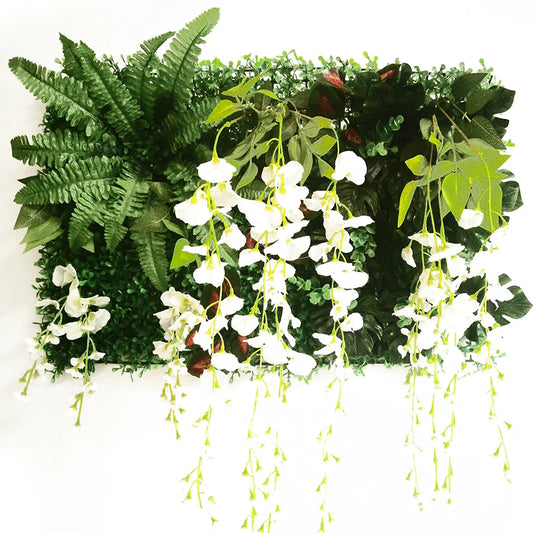 Tableau Végétal Vert et Blanc- Déco Exotique