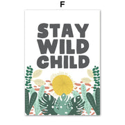 Affiche Jungle Bébé "Stay wild child" Déco-exotique.fr