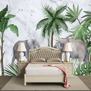 Papier peint Jungle Panoramique Éléphant Déco-exotique.fr