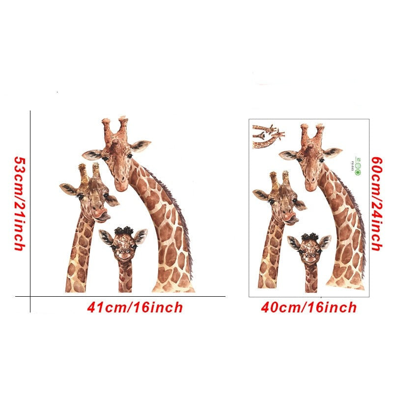 Stickers Girafe Famille Déco-exotique.fr