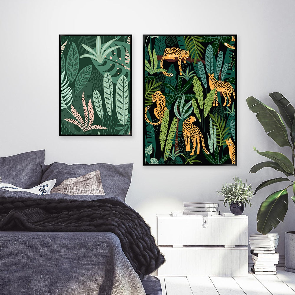 Affiche Jungle Léopard Déco-exotique.fr