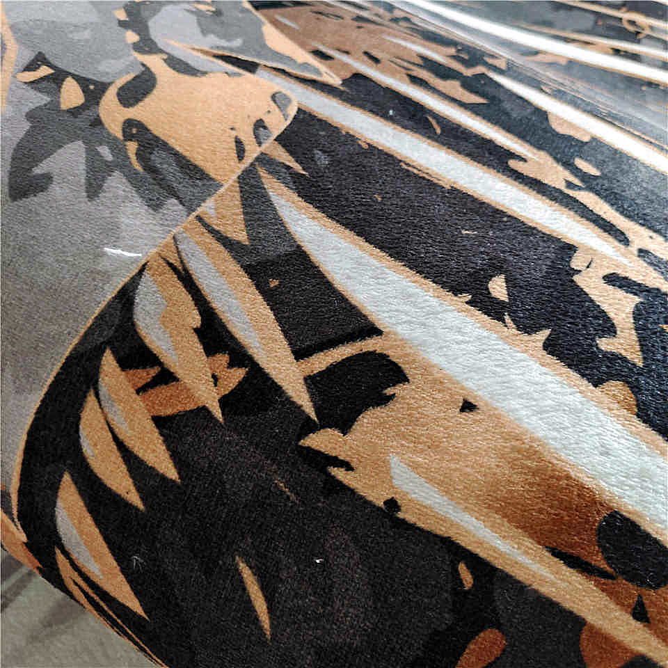 Tapis Jungle Gris et Or Déco-exotique.fr