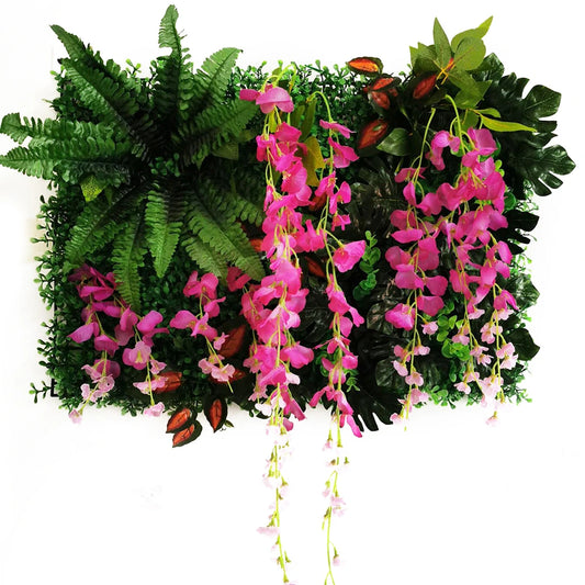 Tableau Végétal Fleurs Roses- Déco Exotique
