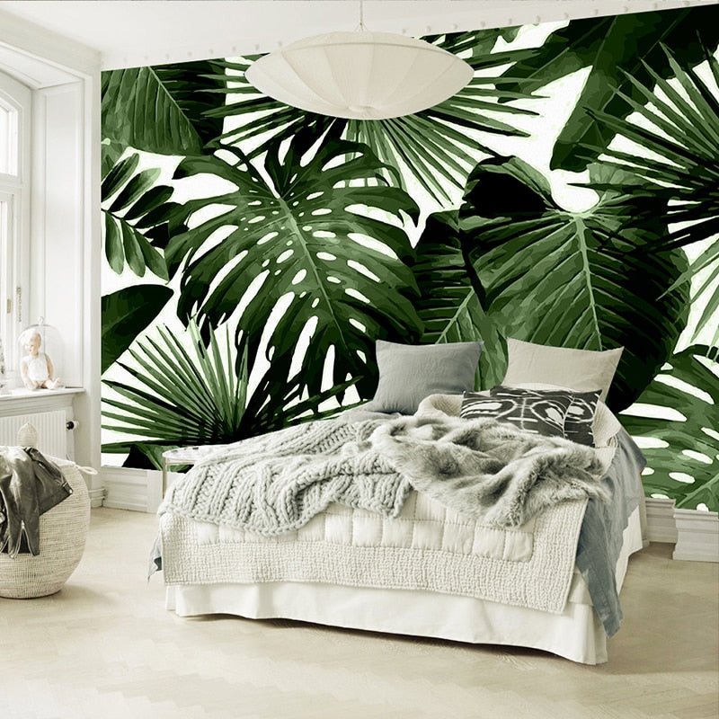 Papier peint Tropical Grandes Feuilles Déco-exotique.fr