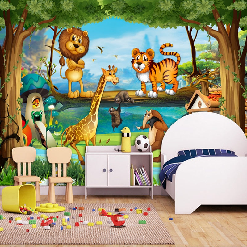 Papier peint Jungle Bébé Chambre Déco-exotique.fr