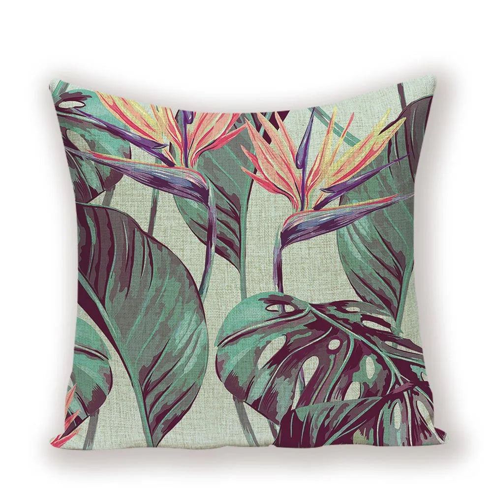 Coussin Jungle Oiseau du Paradis Déco-exotique.fr