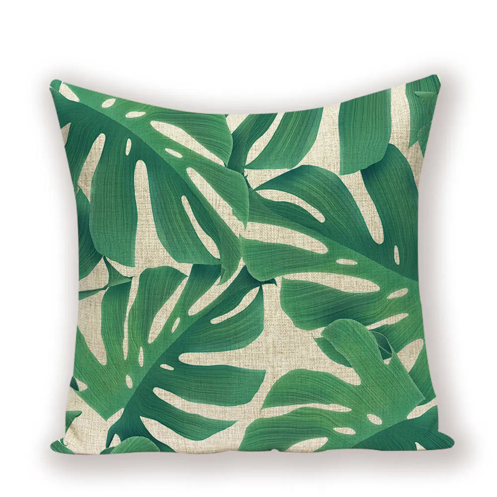 Coussin Jungle Feuille Monstera Déco-exotique.fr