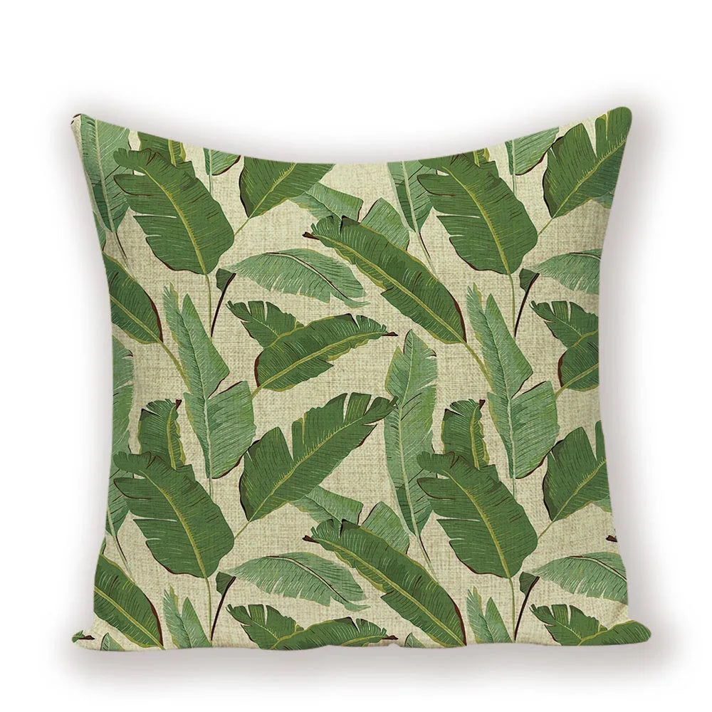 Coussin Jungle Feuille Bananier Déco-exotique.fr