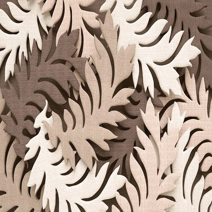 Papier peint Feuillage Marron 3D- Déco Exotique