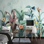 Papier peint Panoramique Jungle Plantes Tropicales Déco-exotique.fr